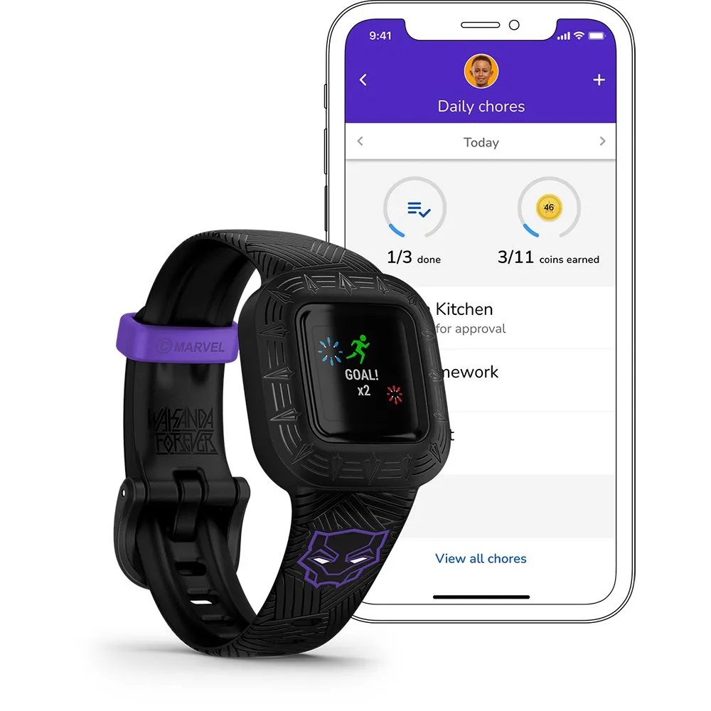Pulseira de fitness Garmin Vivofit 3 Junior Black Panther