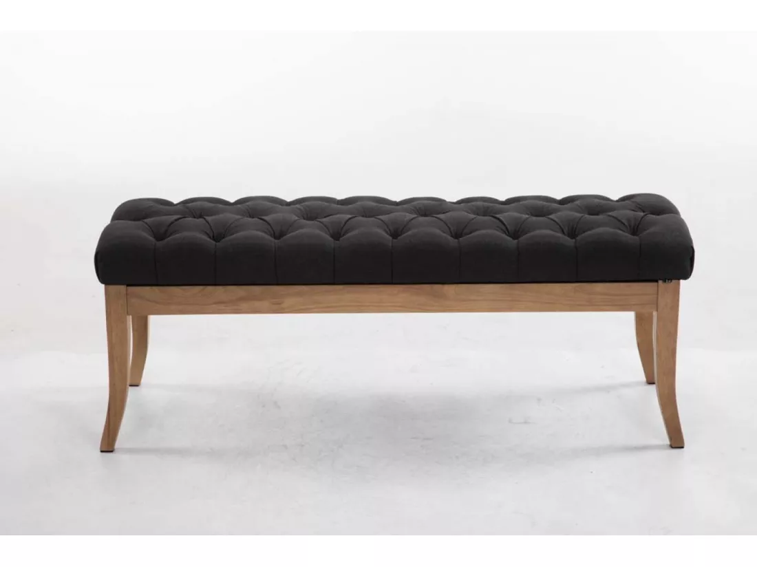 Banquette - Tissu & Bois - Gris foncé - Ramses