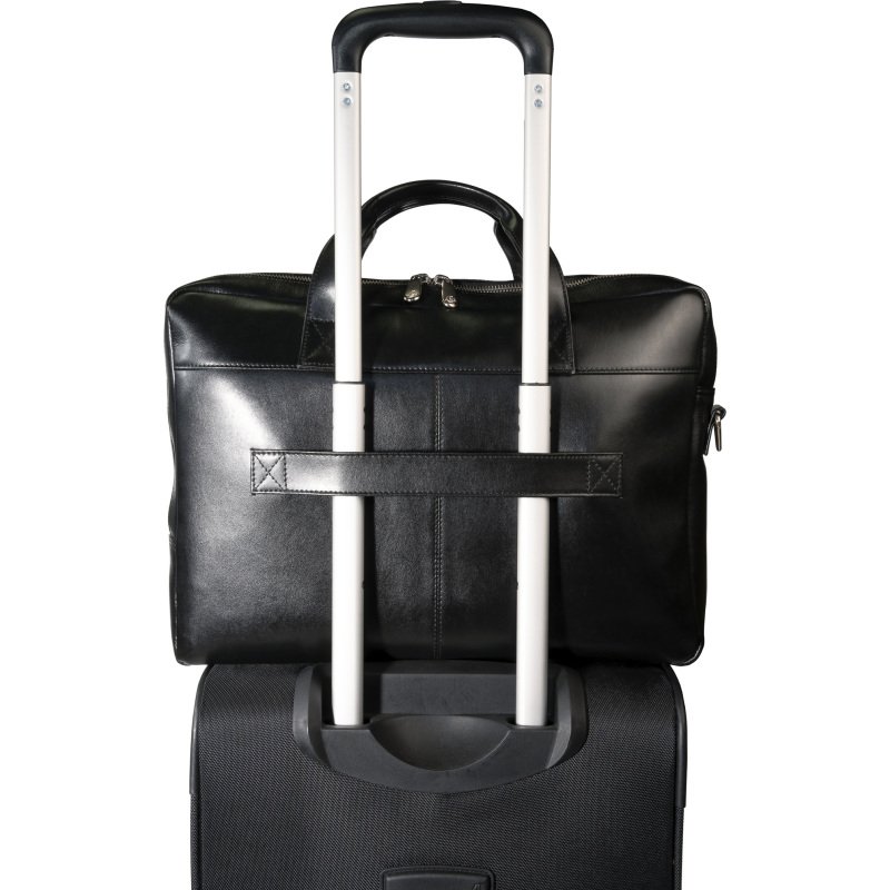 Exacompta Sacoche en cuir noir pour ordinateur portable 15.6''