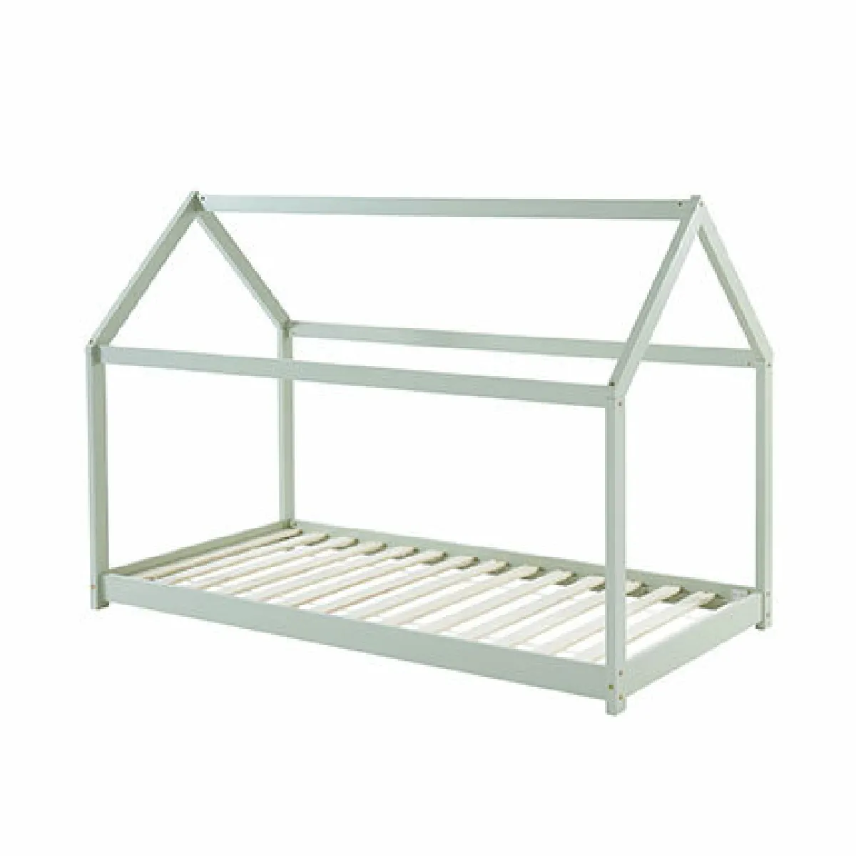 MES Lit cabane enfant 90x190 cm - Vert clair