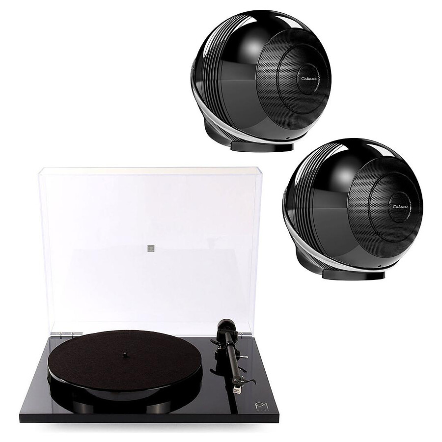 Rega Planar 1 Plus Noir + Cabasse The Pearl Akoya Noir