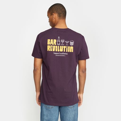 Revolution Printet T-shirt, Purple, XL