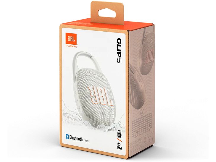 JBL Clip 5 Weiss Ultra-kompakter wasserdichter Lautsprecher