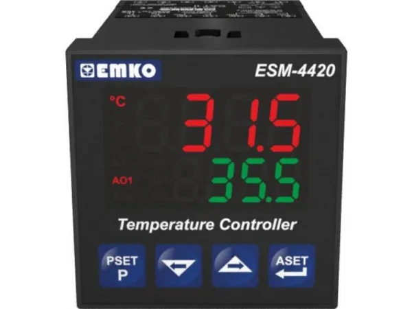 Emko ESM-4420.2.20.0.1/01.02/0.0.0.0 2-punkt, P, PI, PD, PID Temperaturregulator J, K, R, S, T, Pt100 -200 til 1700 °C Relæ 5 A, SSR (L x B x H) 95 x 48 x 48 mm