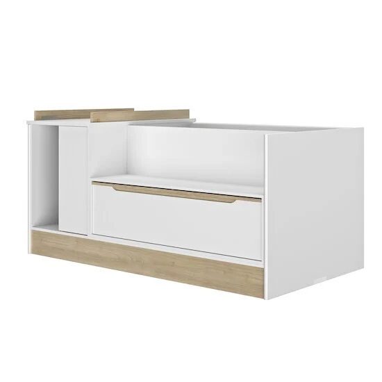 Céleste Lit compact évolutif 70x140 cm   Blanc        de               Galipette