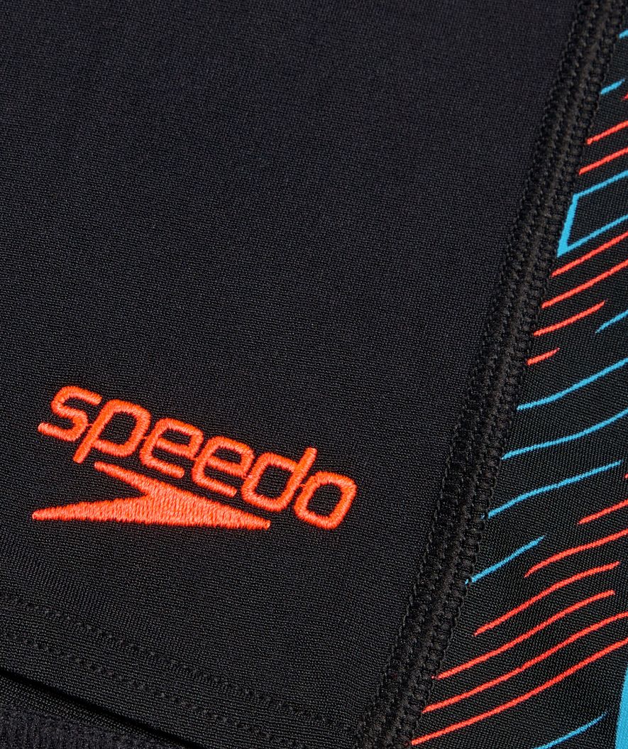 Speedo aquashorts til mænd - Hyperboom Panel - Sort/orange