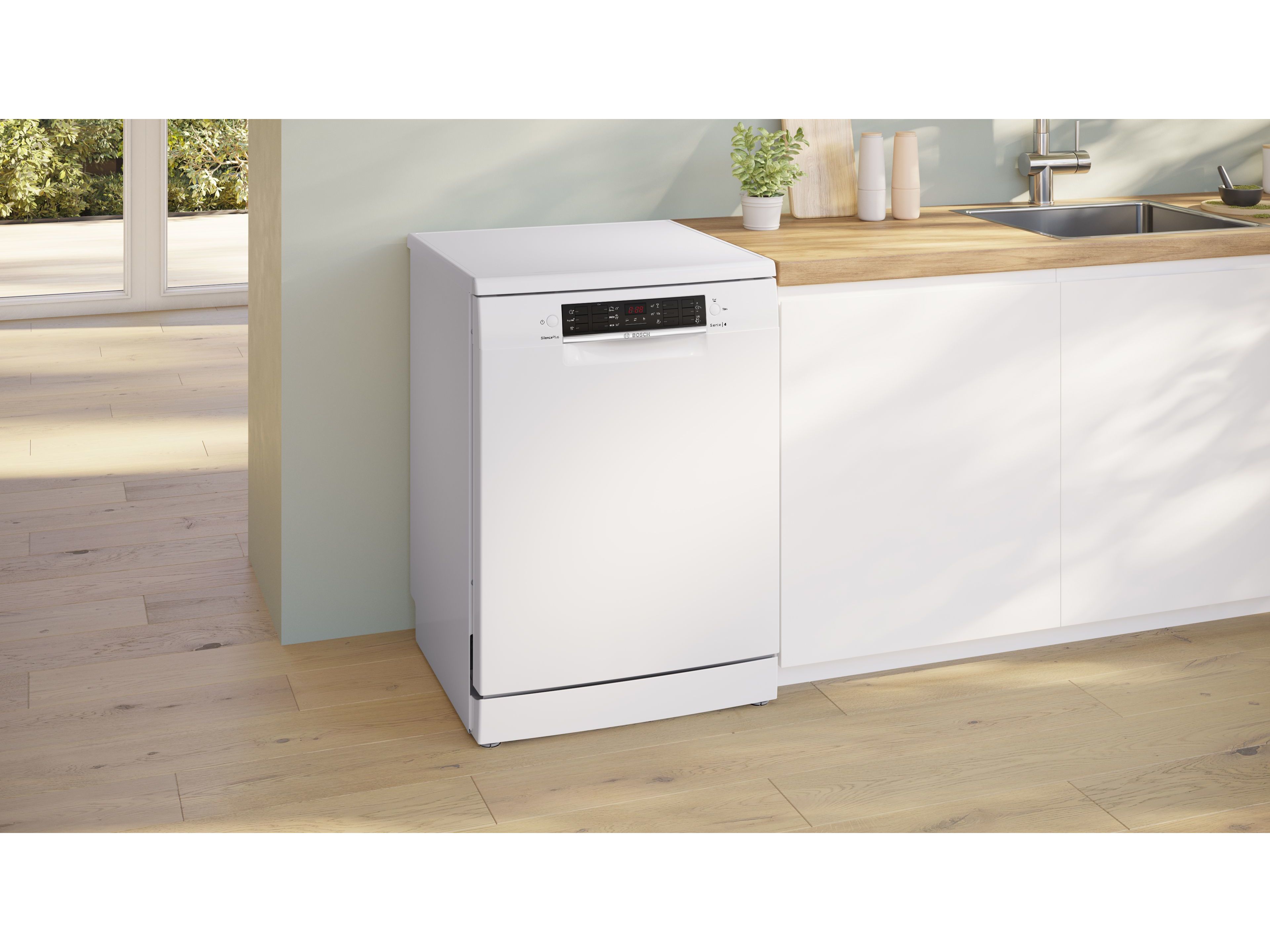 MÁQUINA DE LAVAR LOIÇA BOSCH SMS46KW02E BRANCO E 13 CONJUNTOS