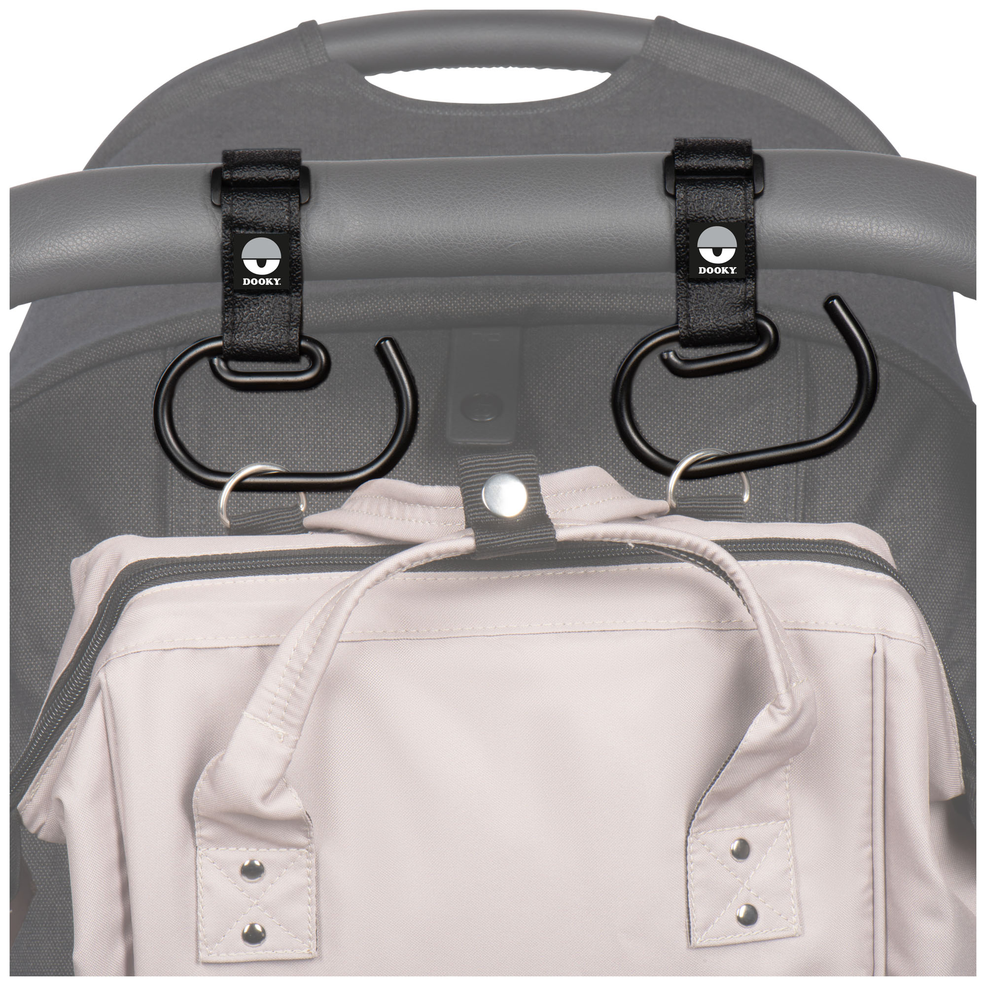 Dooky buggyhaken groot Black