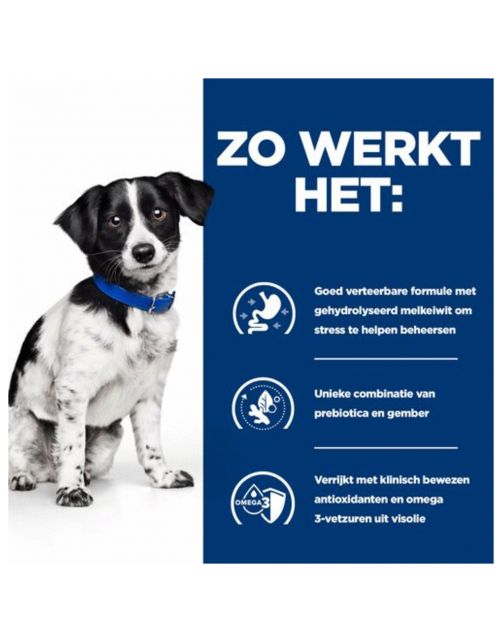 Hill's Prescription Diet I\/D Digestive Care Mini Stress Stoofpotje  Blik - Hondenvoer - Kip Groente 156 g