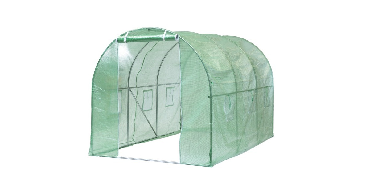 NatureTuintunnel kweekkas  (Transparant/groen, 200 x 350 x 200 cm)