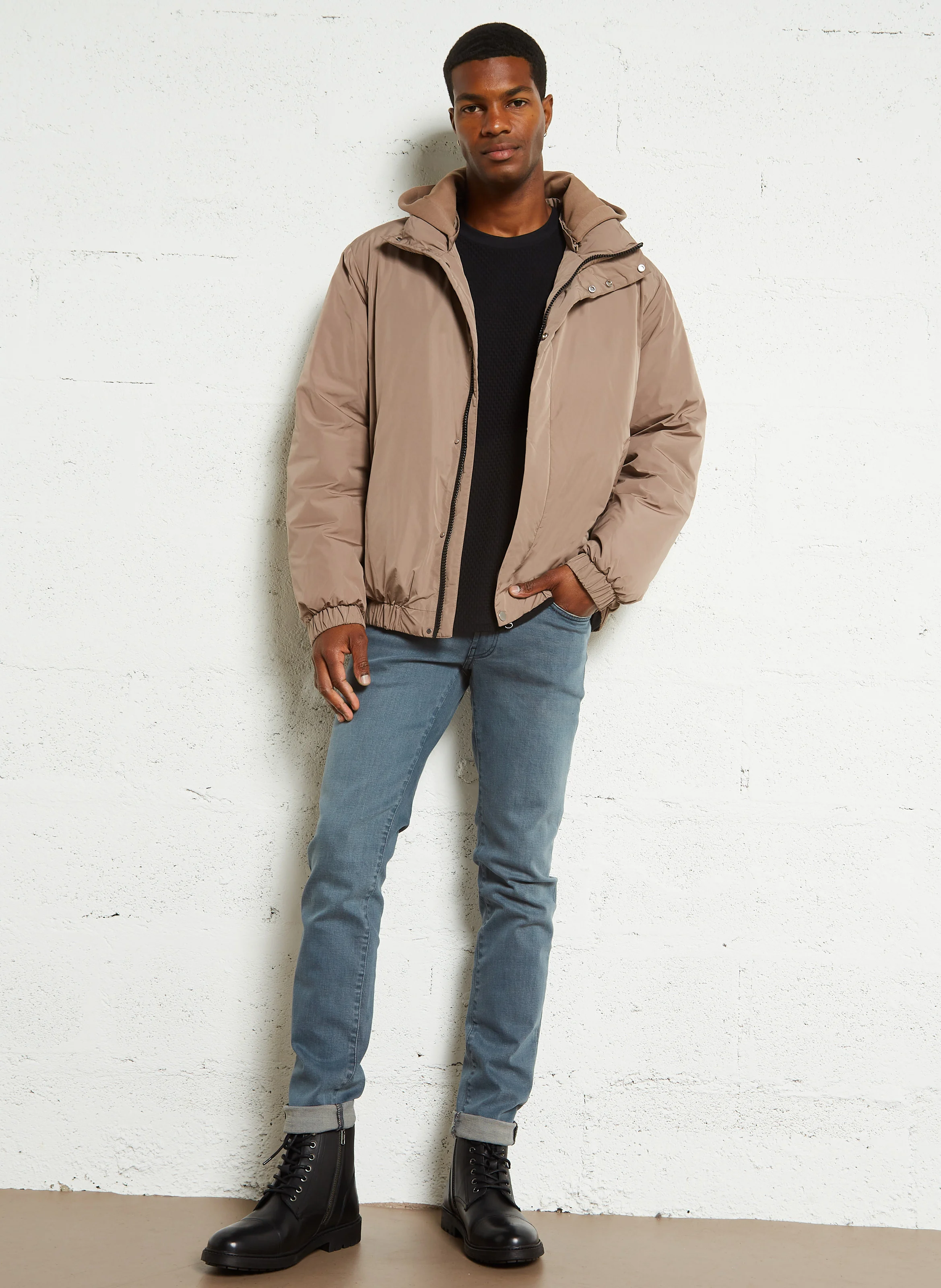 Jean slim en coton bio stretch| Jean Délavé
