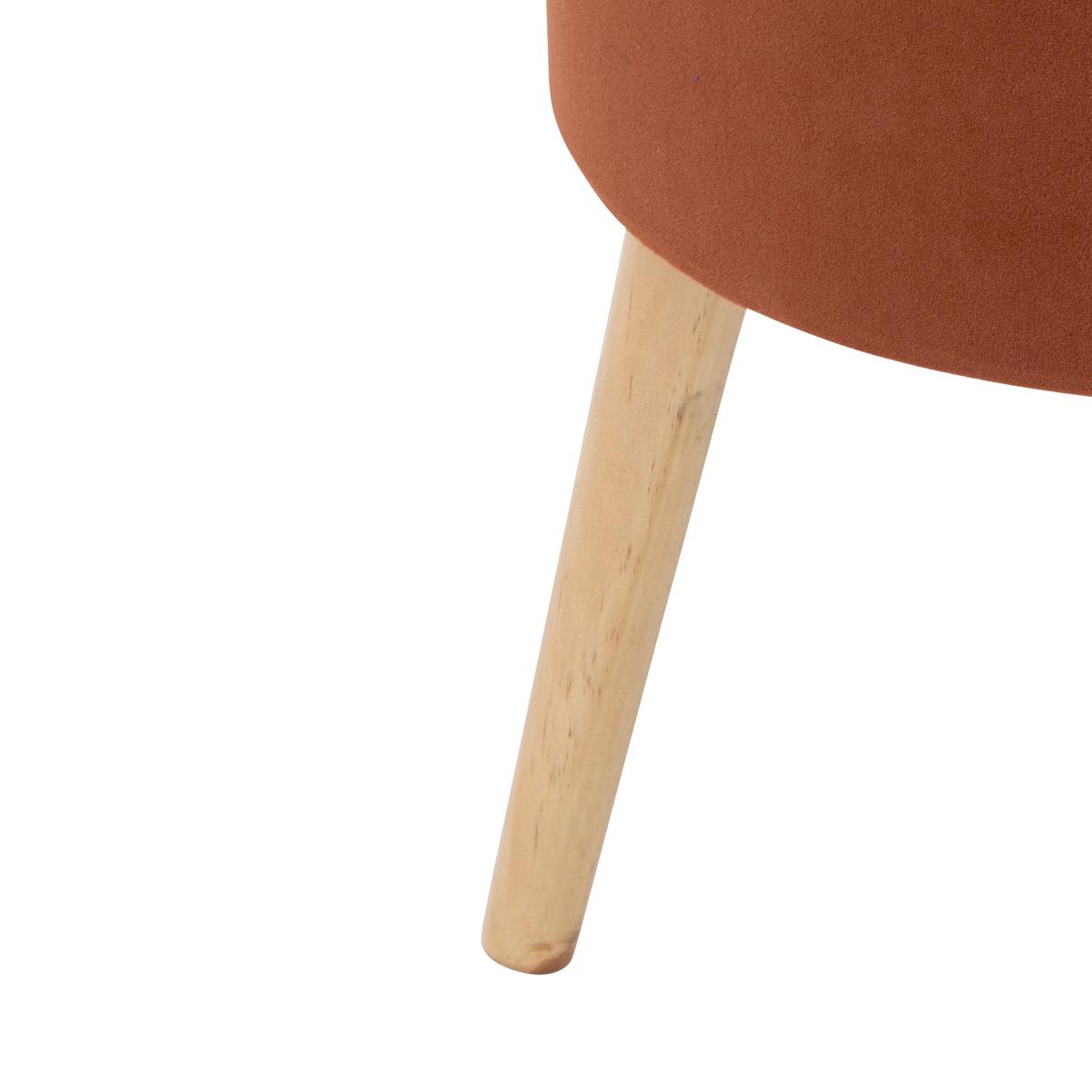 TABOURET COFFRE TESS VELOURS AMBRE