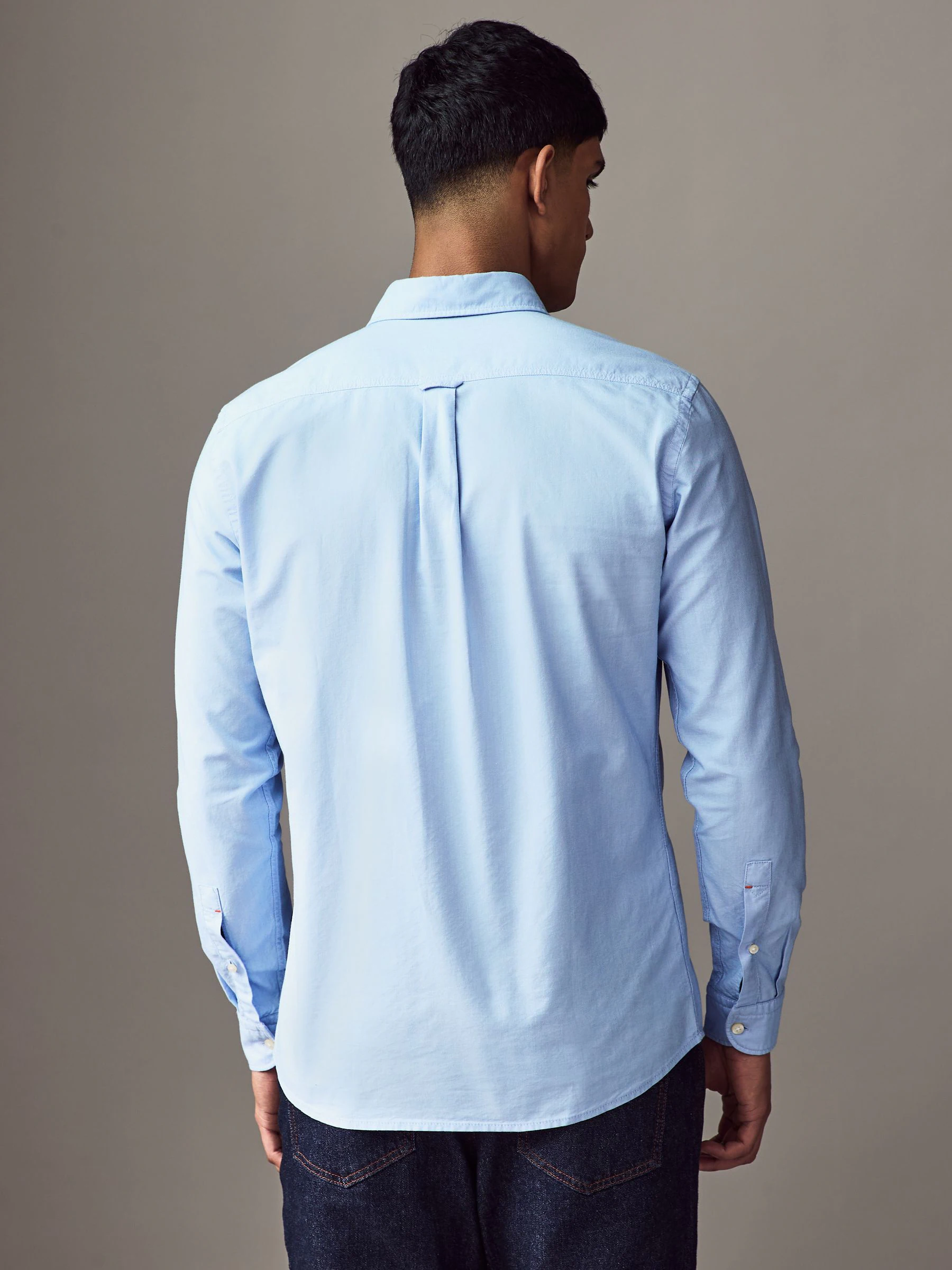 Gegrond blauw - BOSS Regular Fit Button Down Cotton Shirt