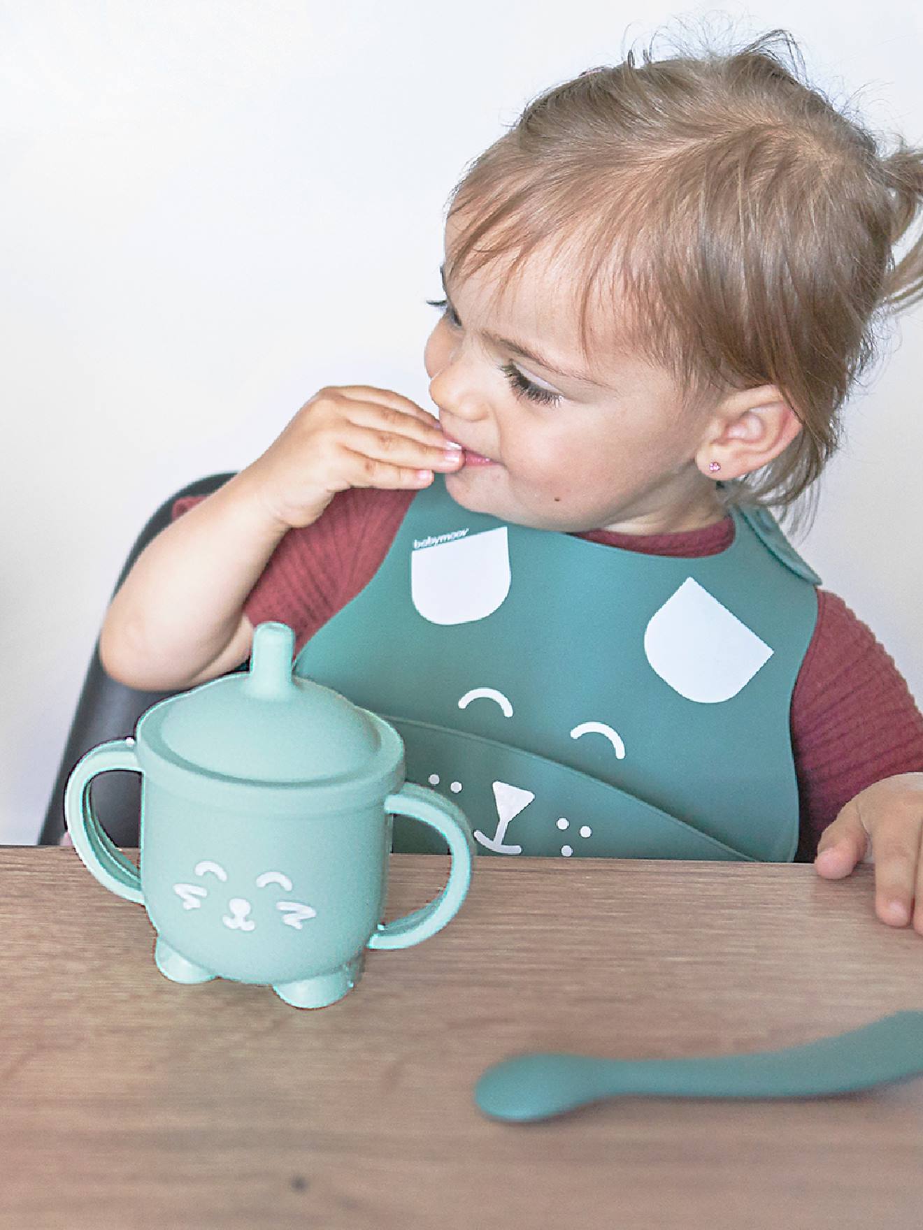 Porta-alimentos Learn'isy BABYMOOV, vermelho claro, liso