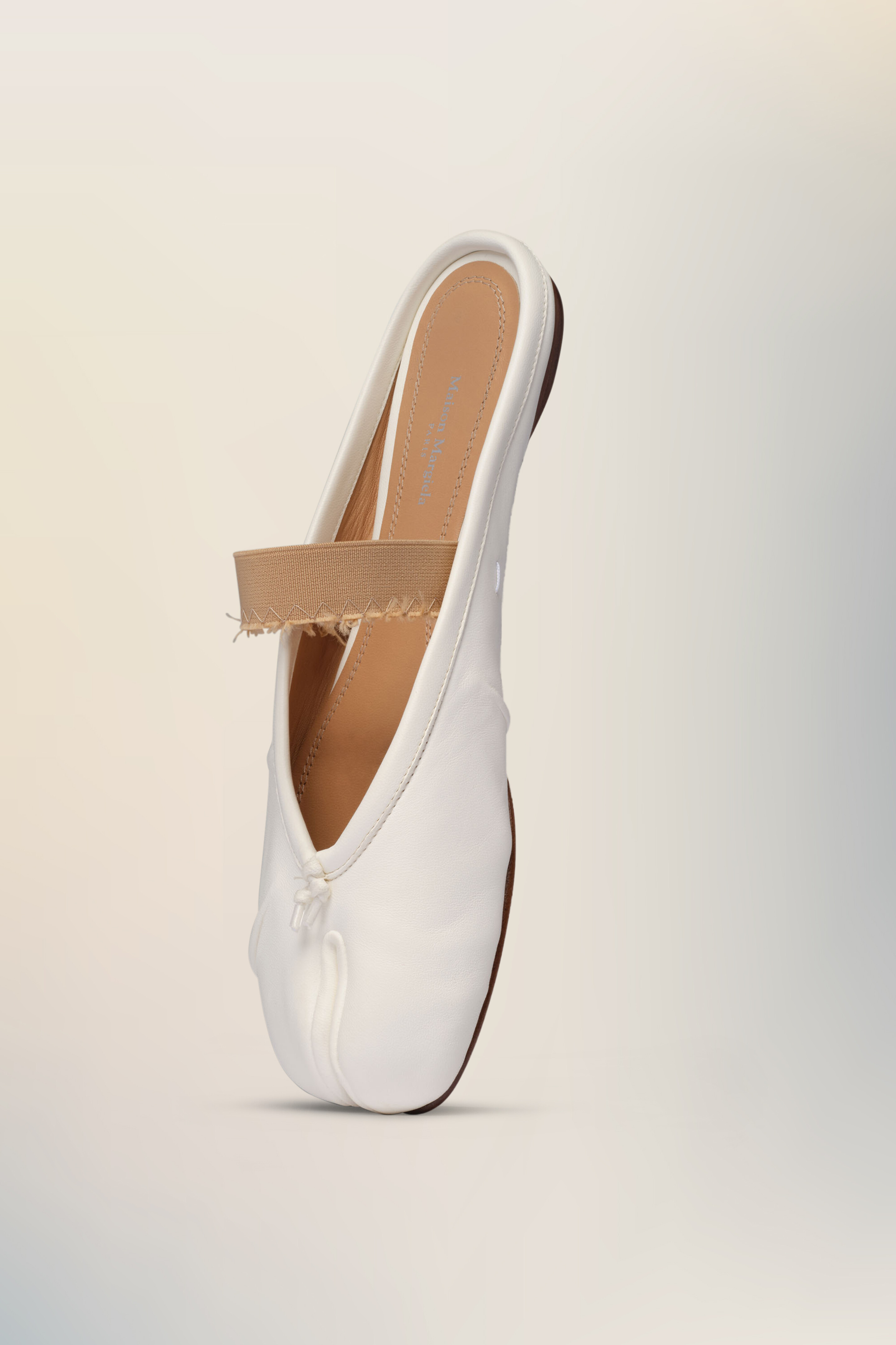 Mules Tabi à bande élastique Blanc