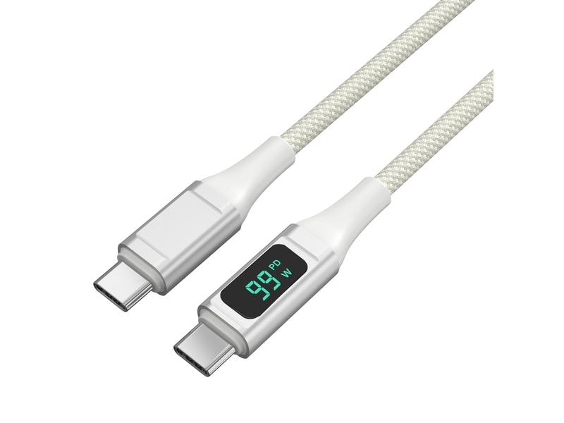 4smarts USB 2.0-Kabel DigitCord bis 100W USB C - USB C 1.5 USB-C auf USB-C Kabel DigitCord 100W 1.5m weiss