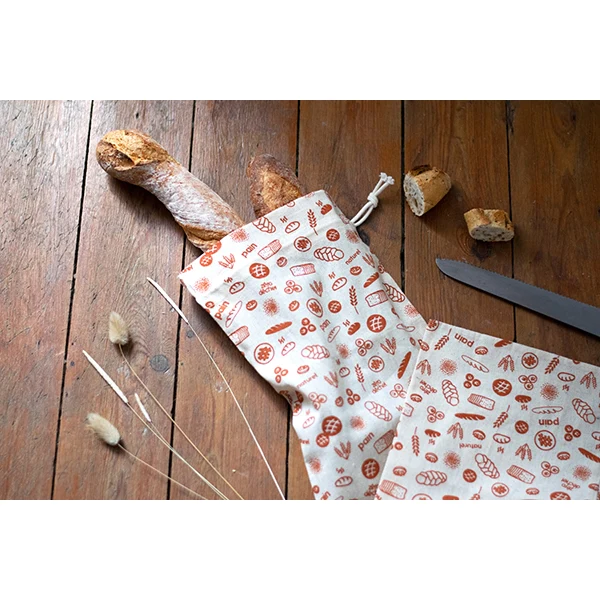 Sac à pain en coton bio Pebbly