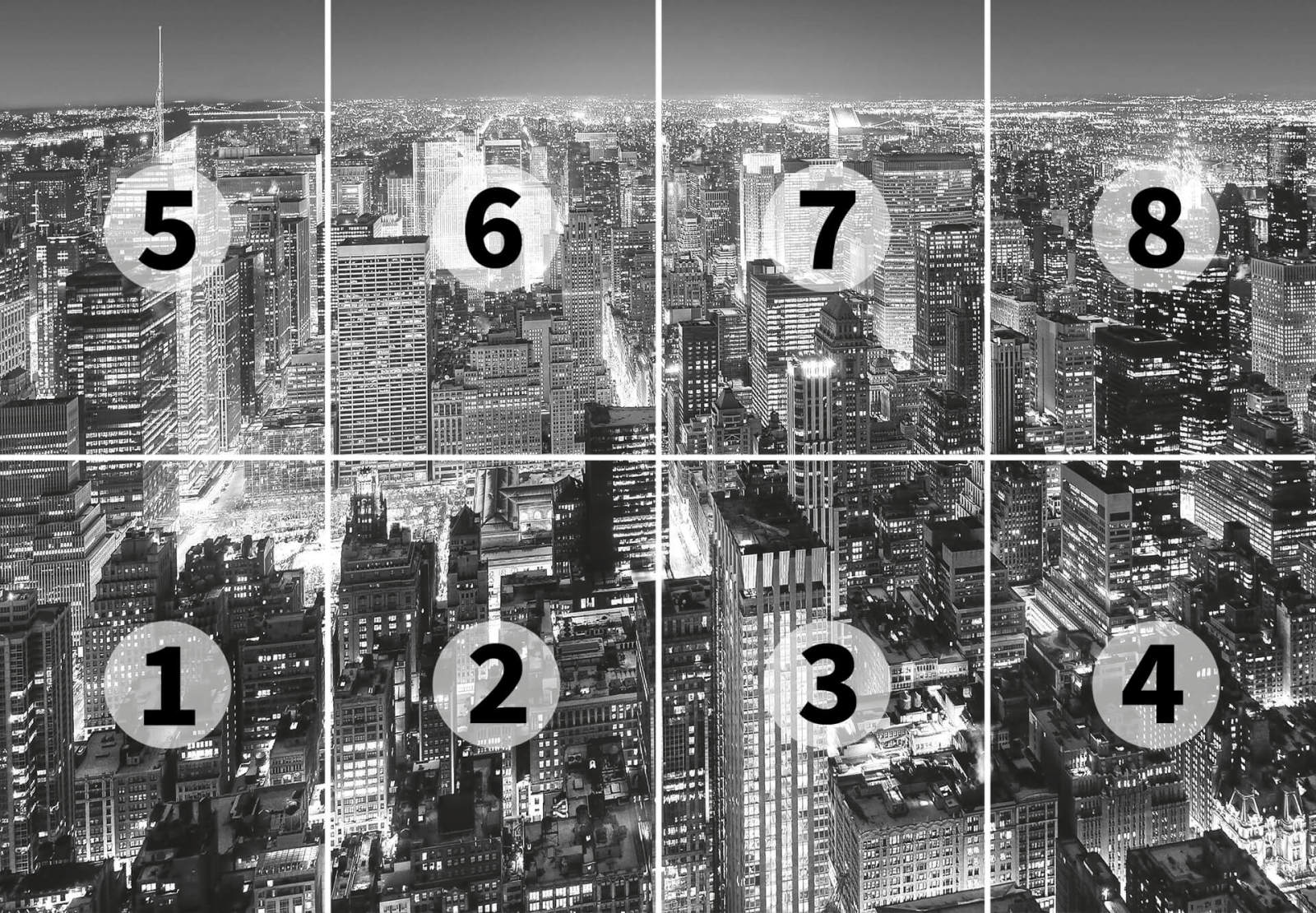 Fototapete DESIGNWALLS 2.0 - New-York - schwarz-weiß - 2,5 Meter