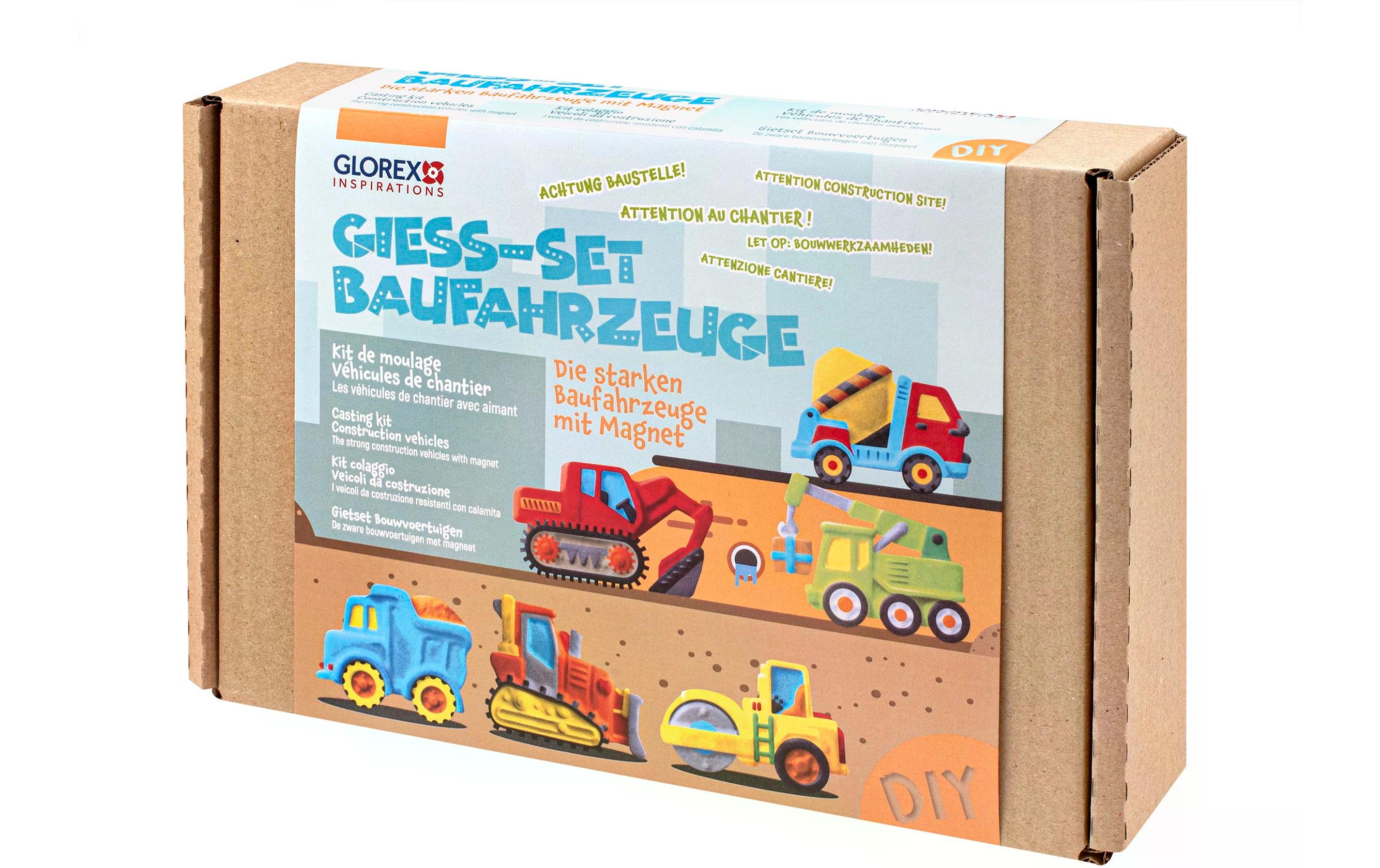 Modellier-Set BaufahrzeugeGiess-Bastelset für Kinder