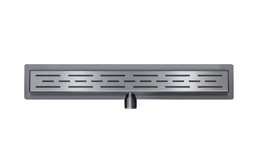 Mueller Ferro douchegoot 100x7cm met flens verouderd ijzer - gunmetal