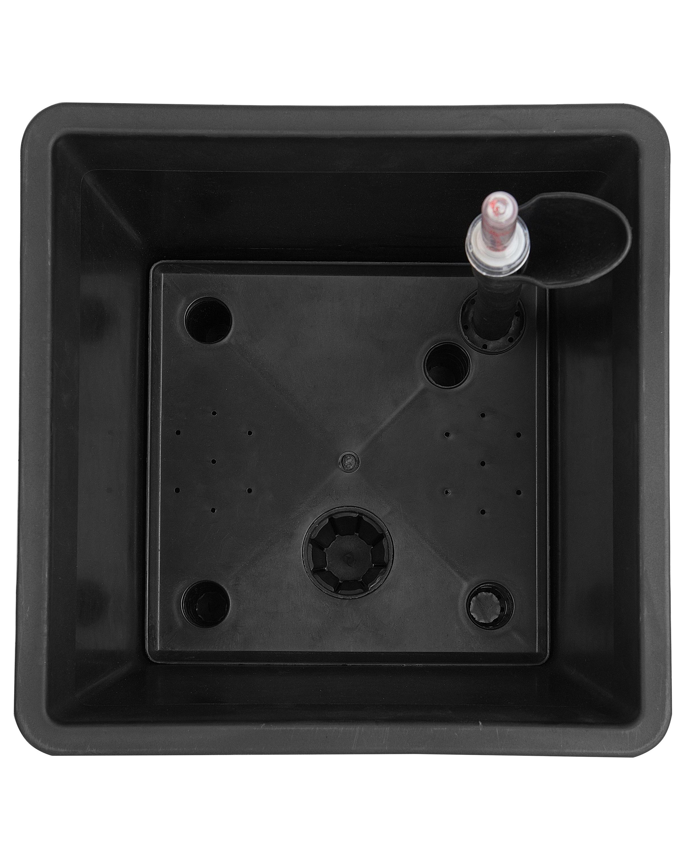 Set van 3 bloempotten BALZO 42 cm Zwart
