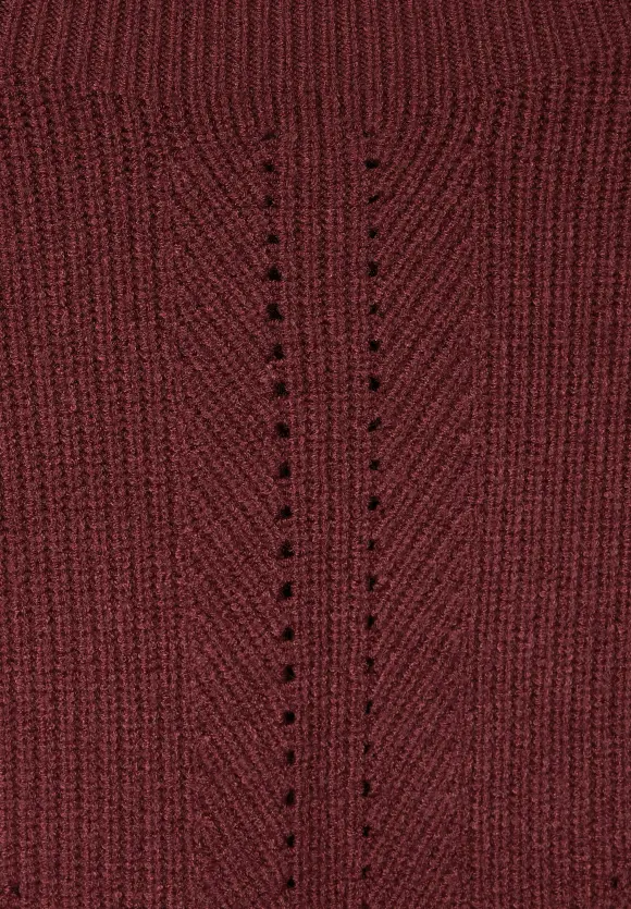 Pullover im Strickmix - panda red