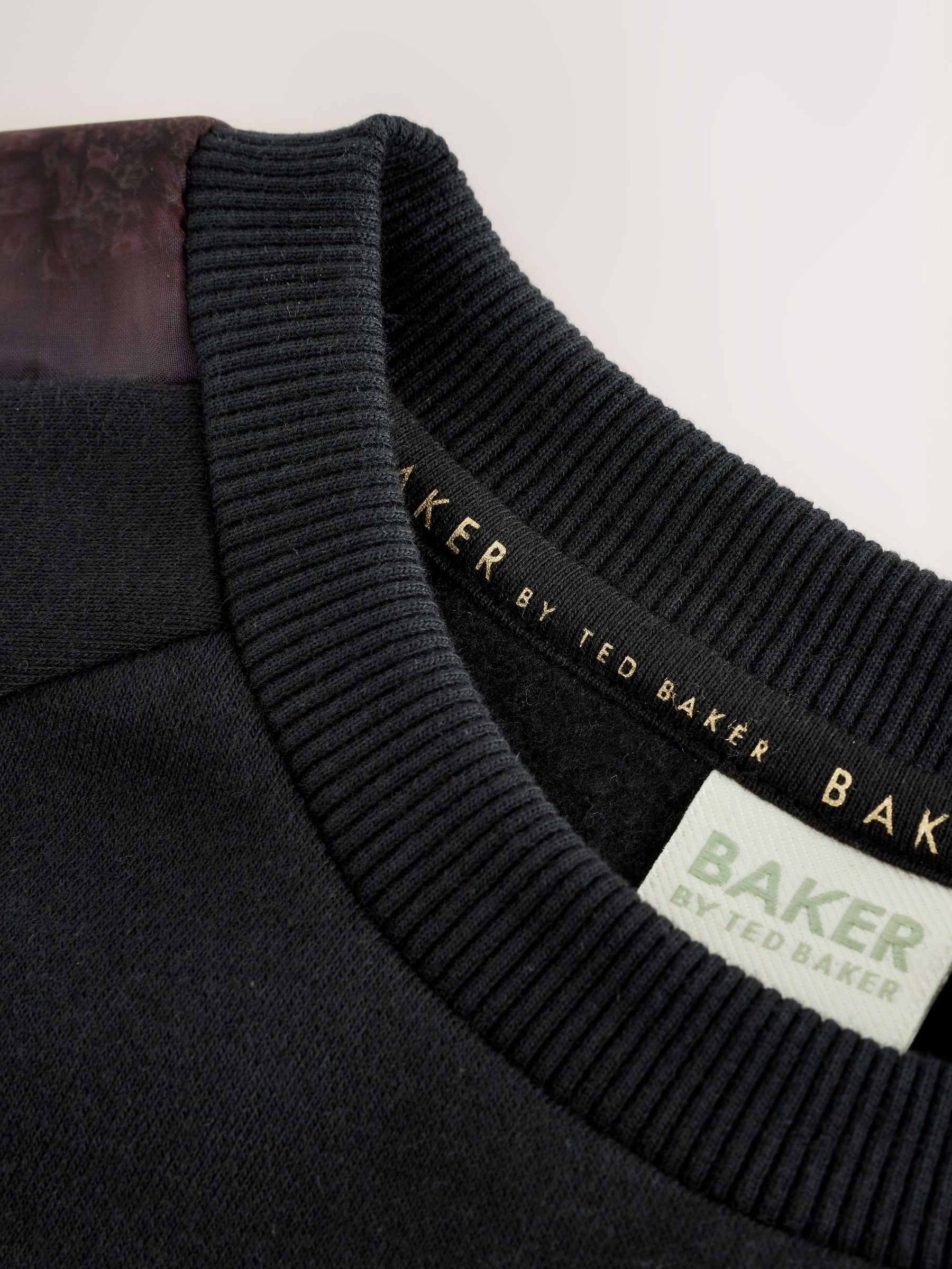 Zwart - Baker by Ted Baker Organza Sweatshirt met Bloemenprint & Joggingbroek Set van 2 Stuks