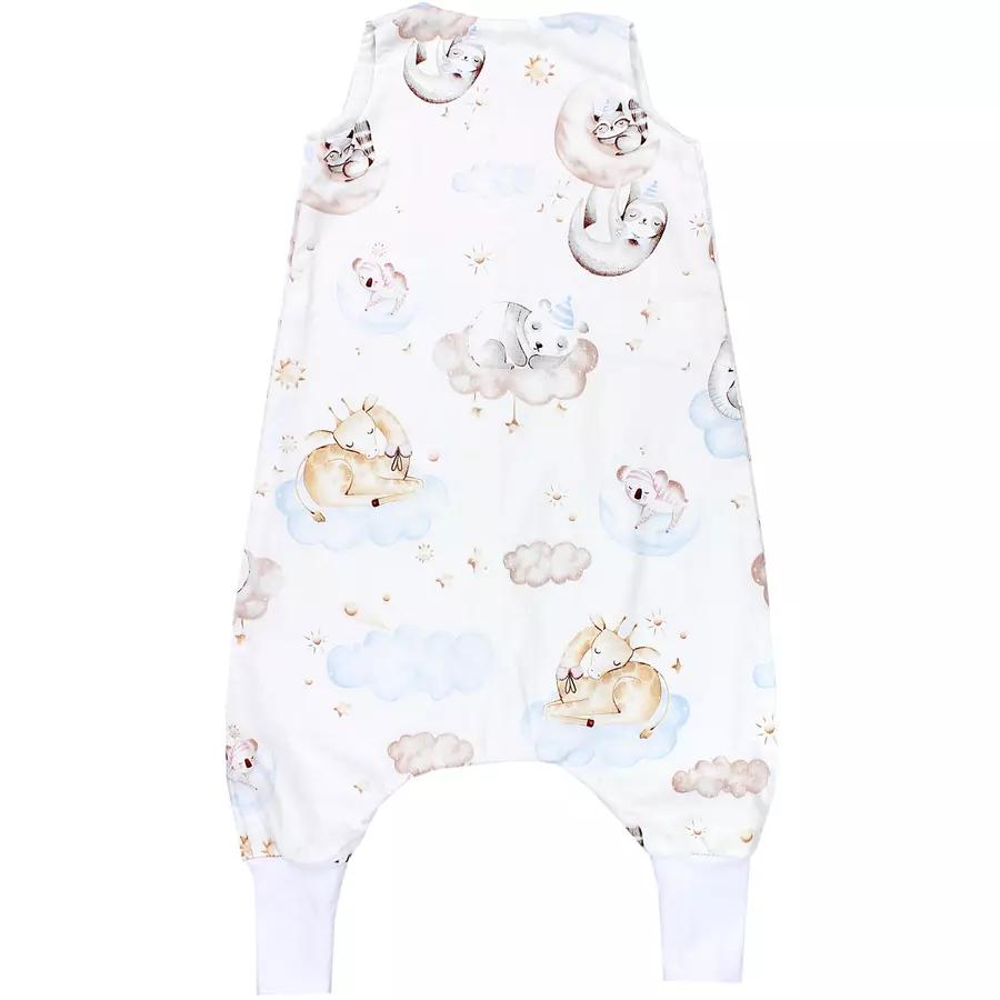 TupTam Baby Sommer Schlafsack mit Beinen ohne Ärmeln weißbeige