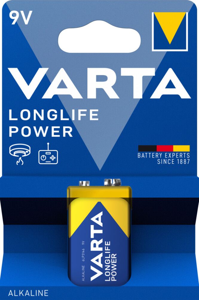 BATTERI VARTA LONGLIFE POWER LR61 9V