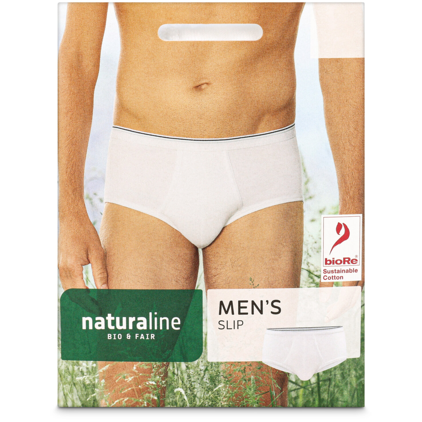 Naturaline Textil Herren Slip weiss M