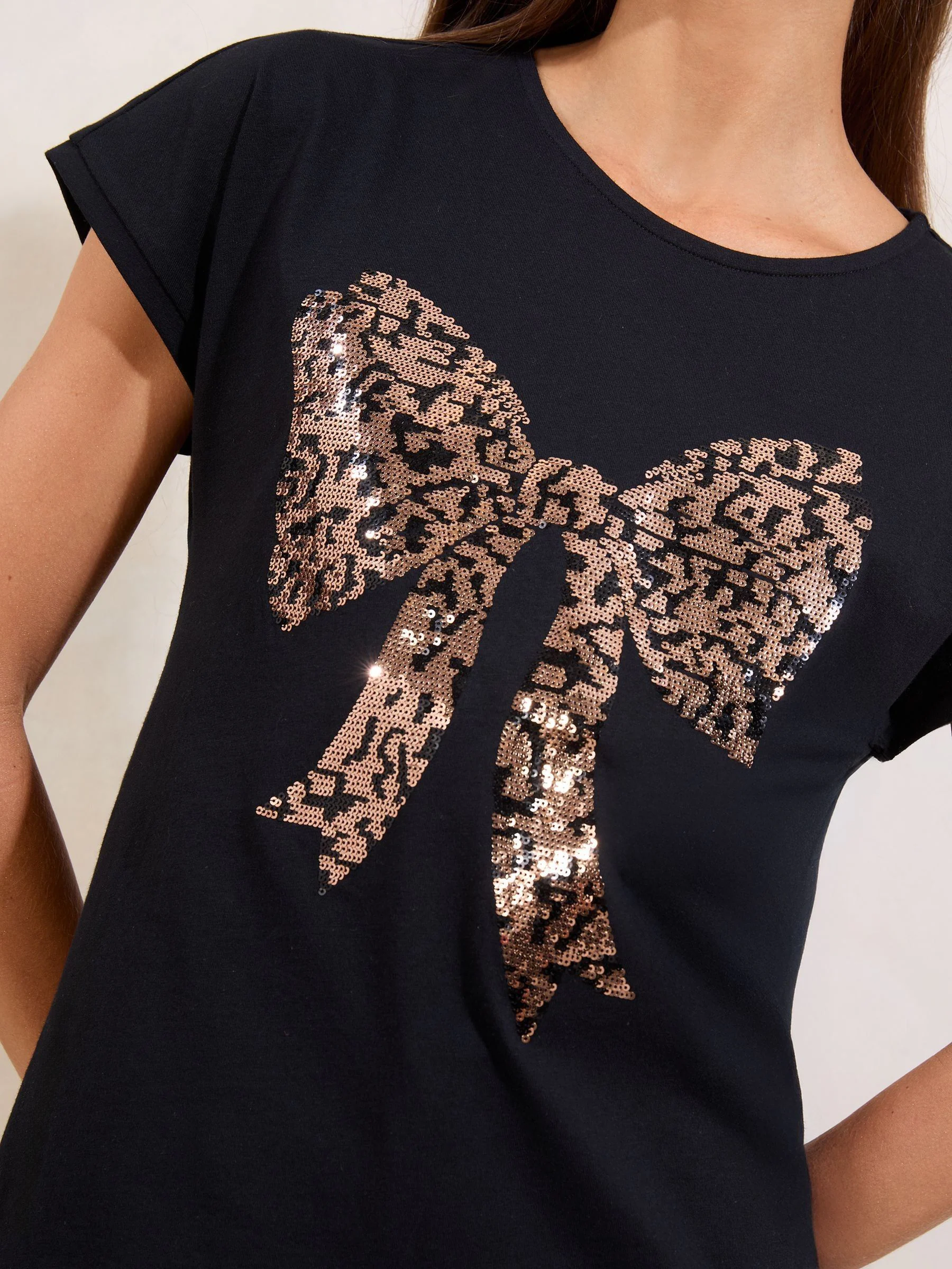 Zwart Animal - Lipsy T-shirt met ronde hals