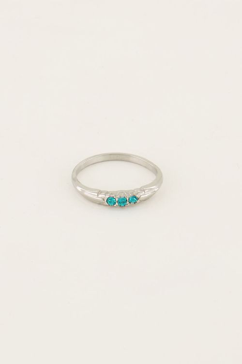 Triple azzuro blue ring