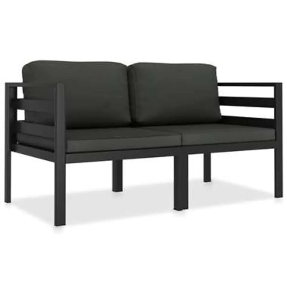vidaXL - Loungeset - Antraciet - Aluminium