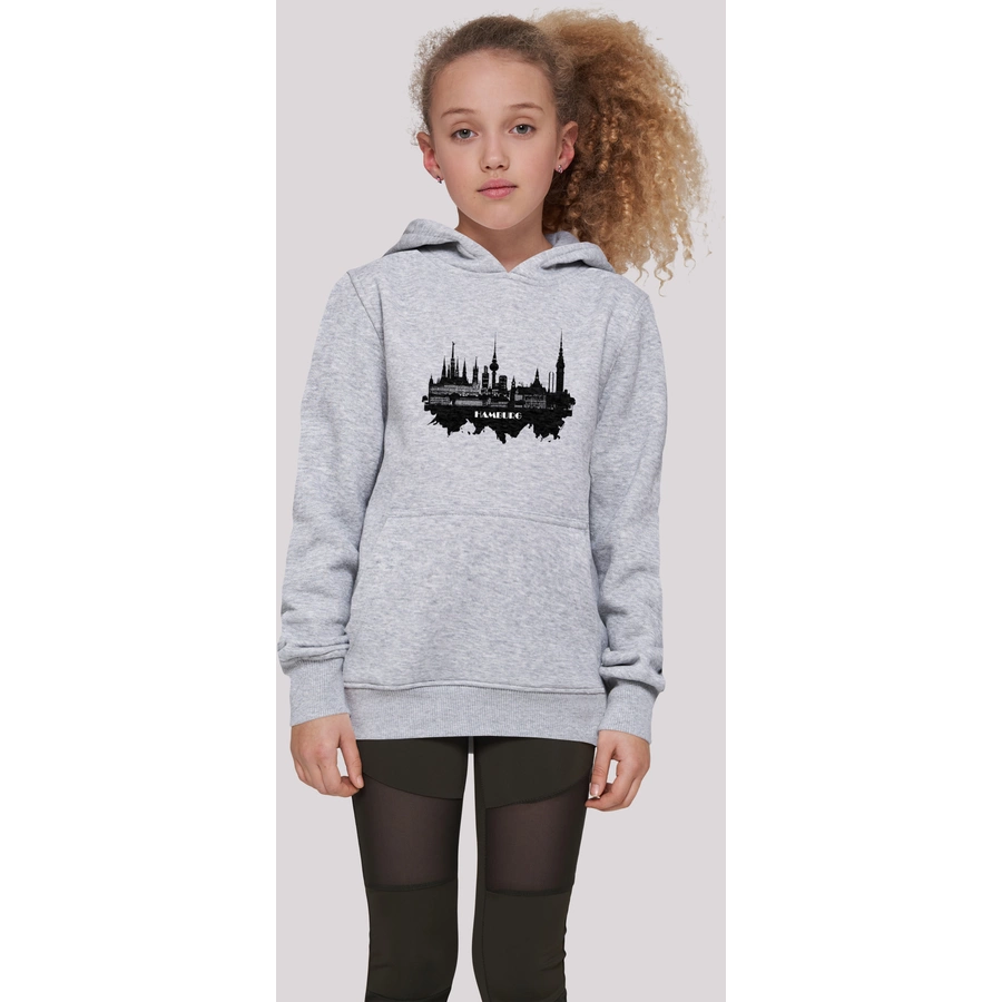 F4NT4STIC Hoodie Cities Collection - Hamburg skyline heather grey