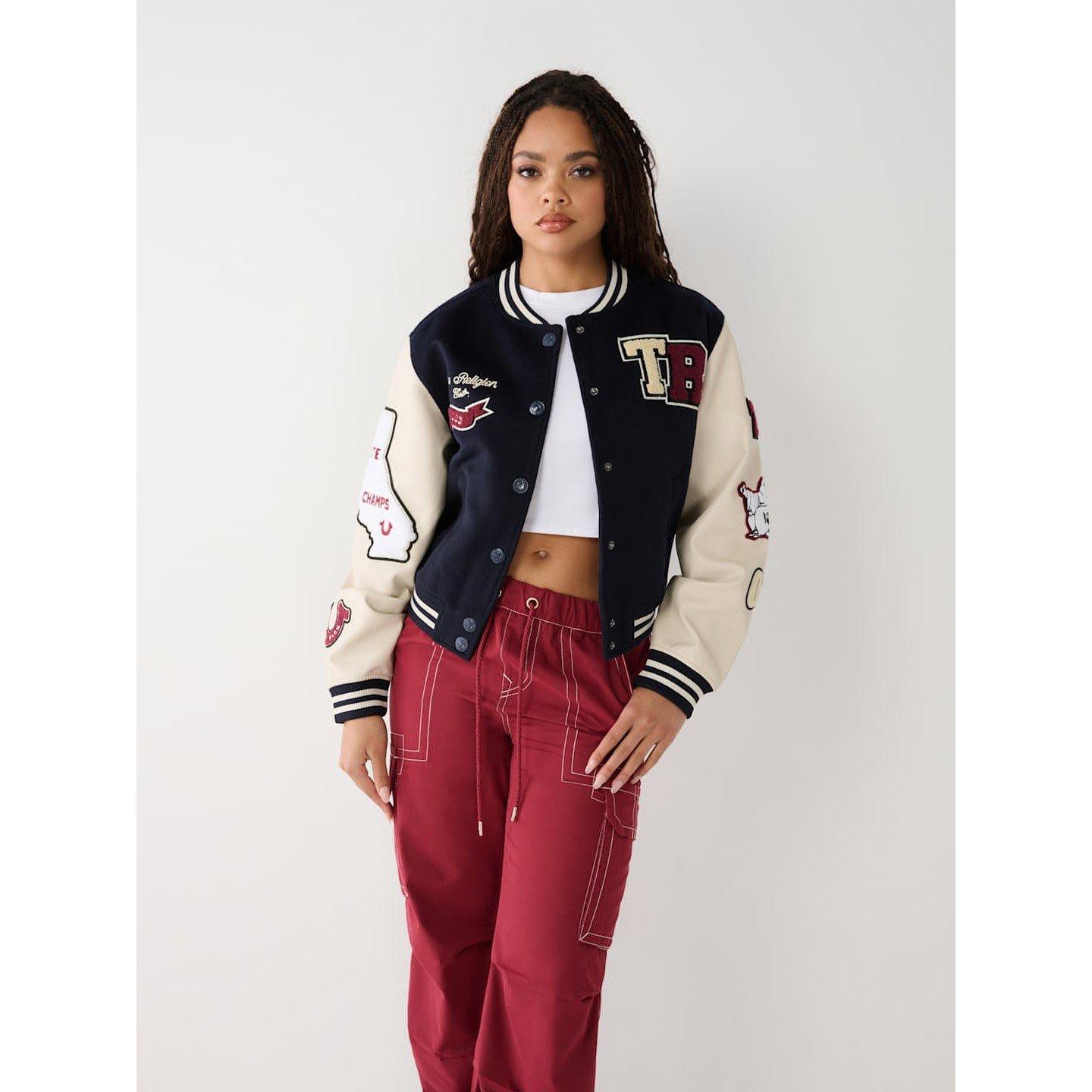 True Religion TR Varsity Jacket Womens