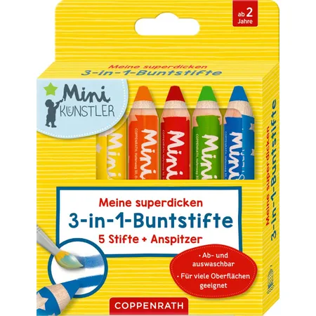Coppenrath Verlag Meine superdicken 3-in-1-Buntstifte - Mini-Künstler