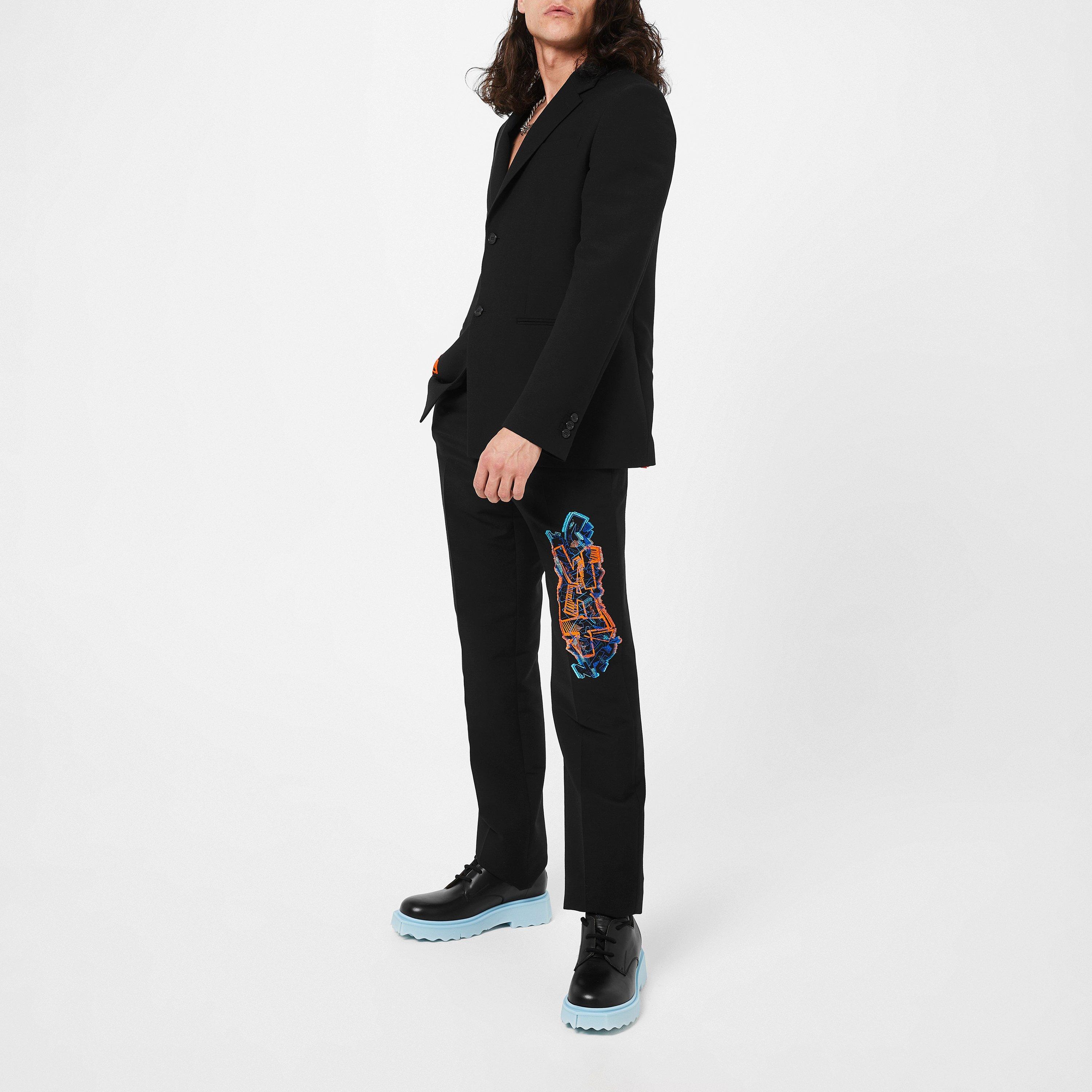 Off White Graffiti Slim Fit Trousers