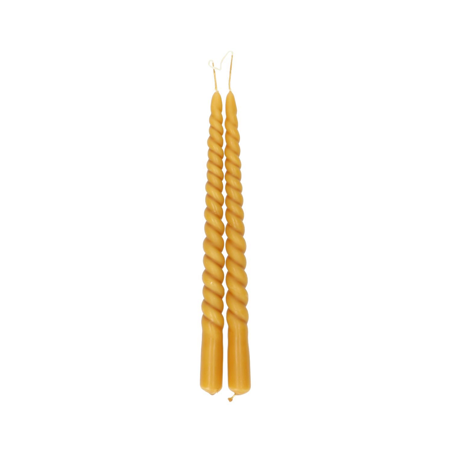 Dinerkaars gedraaid, zonnig geel, 29 cm, set van 2