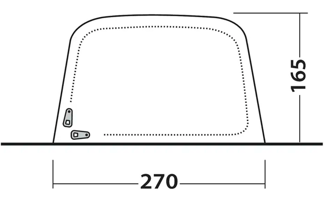 Outwell Fastlane 300 Anbauzelt zusätzlicher Schlaf oder Stauraum für 4 Personen grau