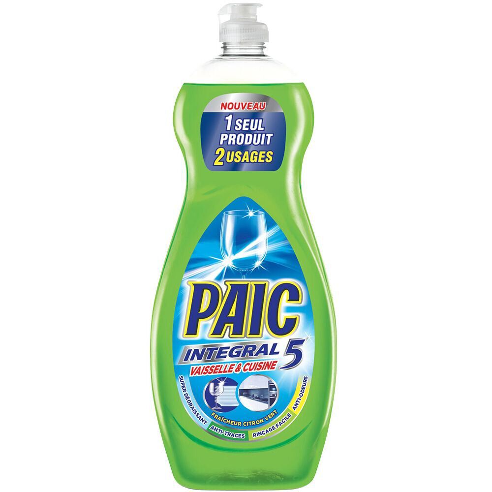 Liquide nettoyant vaisselle et cuisine Paic Integral citon vert 1,5L