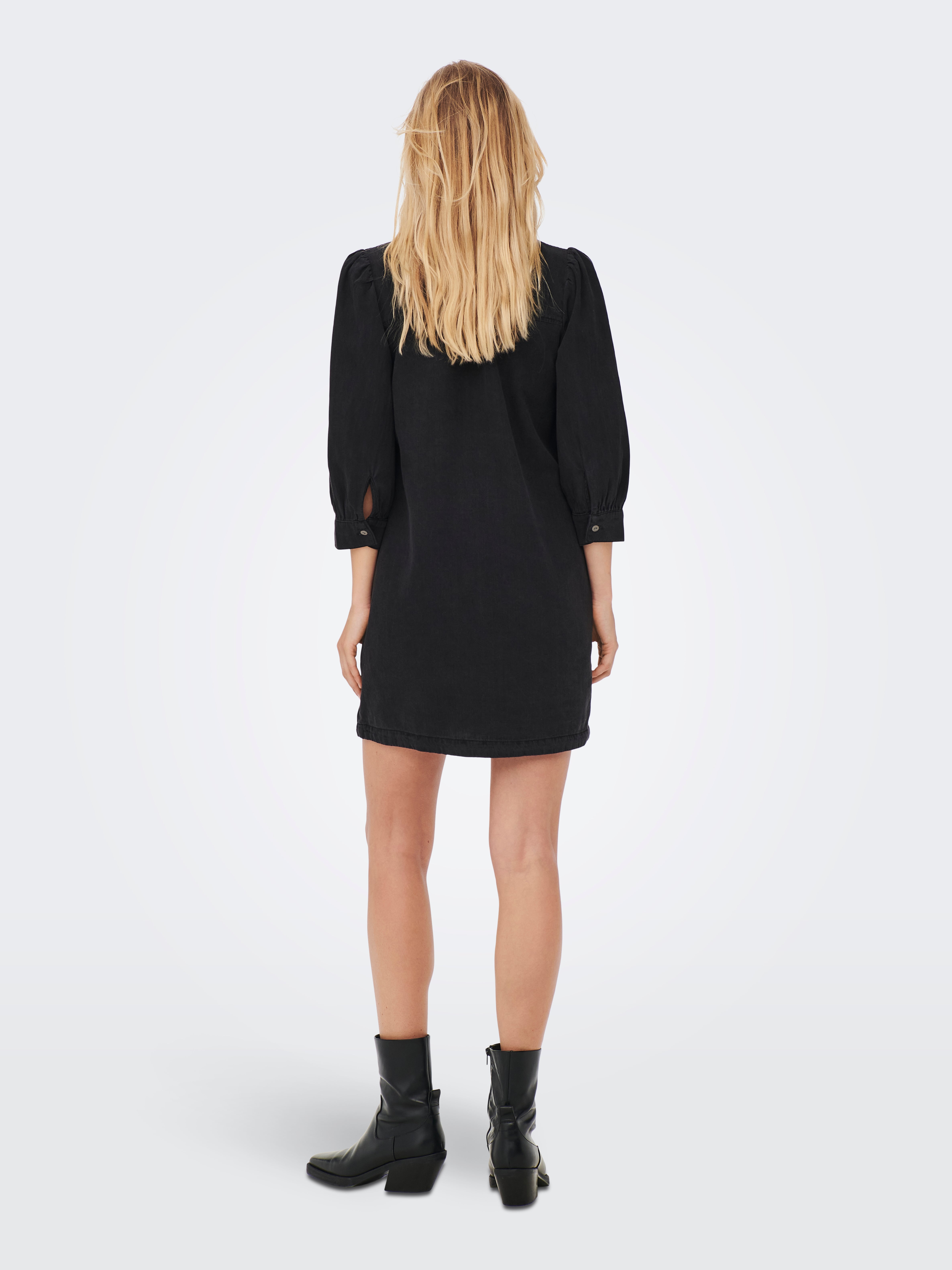 ONLFELICA Langes Kleid Washed Black