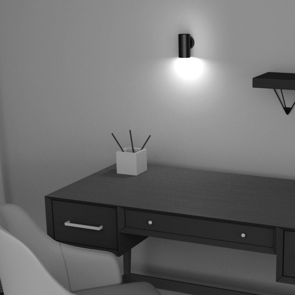 Focus wandlamp in zwart, GU10, 1-lichts