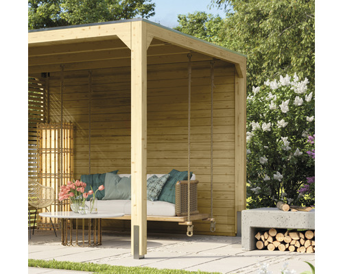 Karibu zijpaneel voor Cubusso paviljoen 295 x 235 cm naturel
