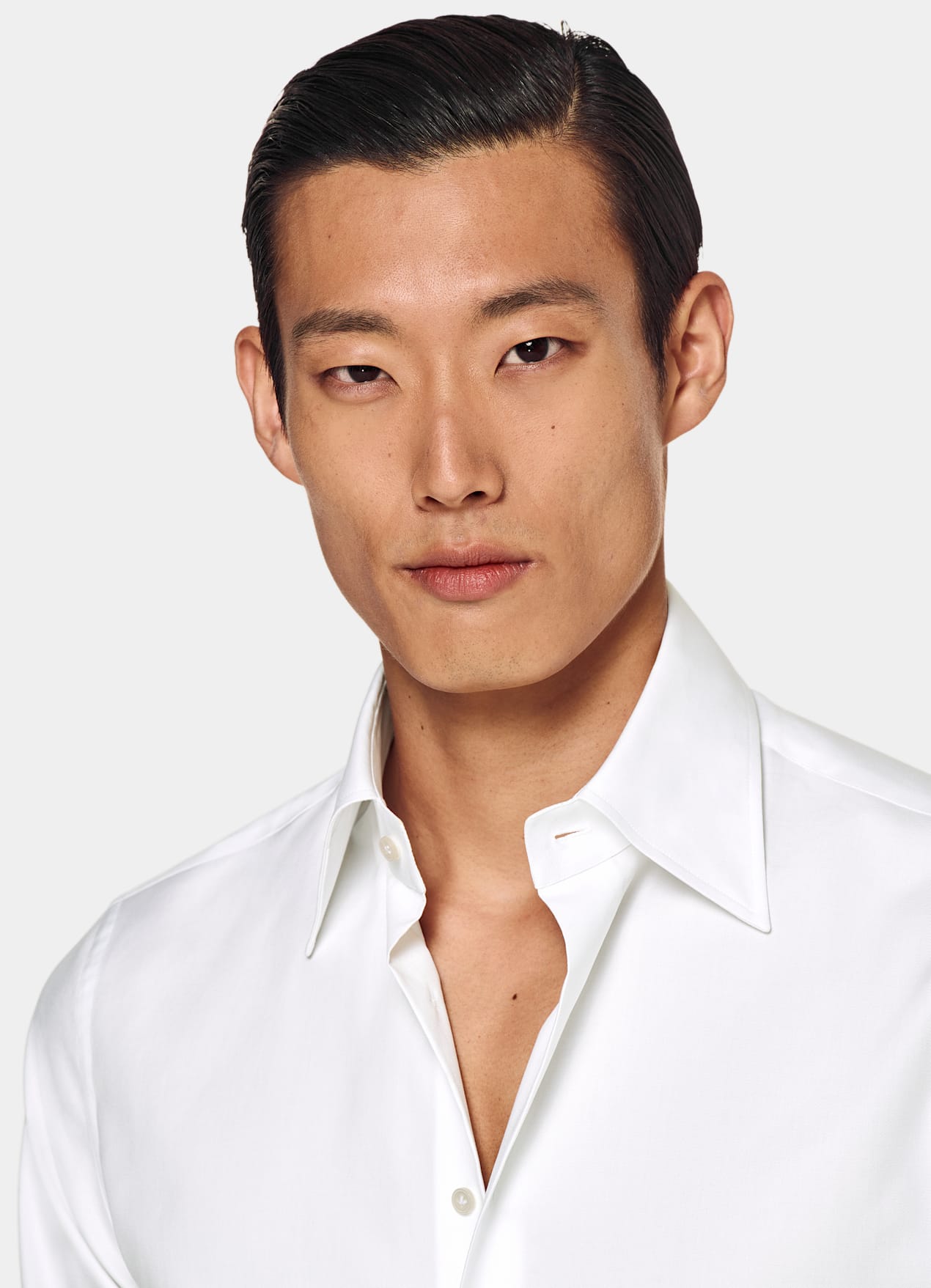 Chemise coupe Tailored à col classique large blanche