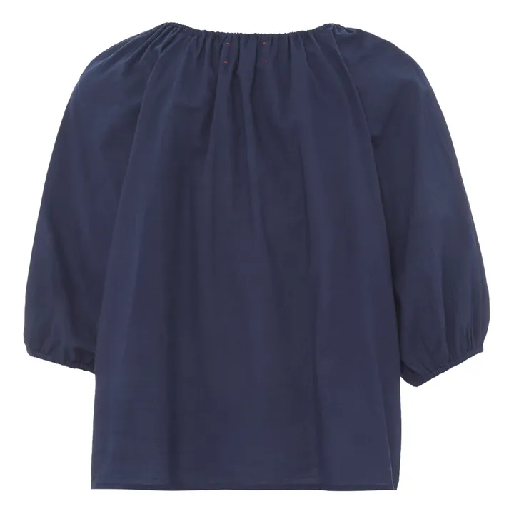 Xirena Blouse Giana Popeline de Coton | Bleu marine