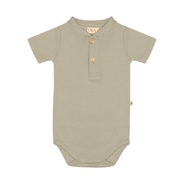 UAUA Onesie Met Knopen / Korte Mouwen - Oceano - 1-3 Mnd