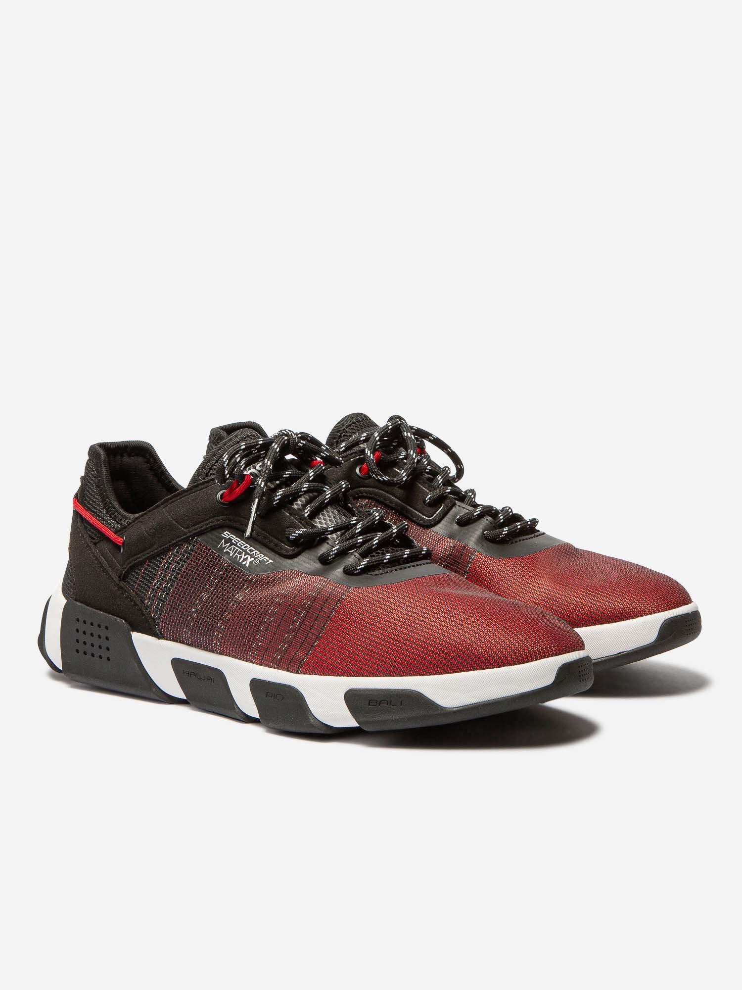 Baskets Homme Dessus Matryx Respirant Rouge