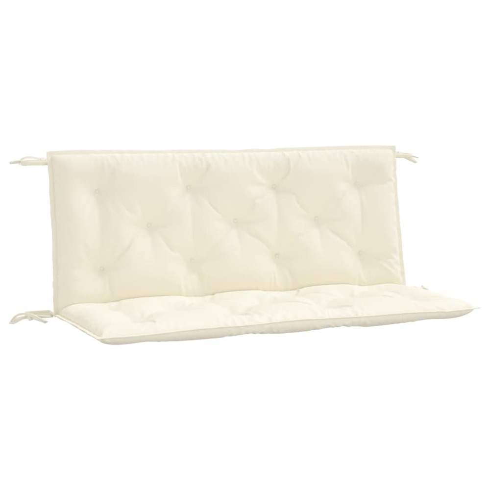 Coussins de banc de jardin 2 pcs blanc crème tissu oxford