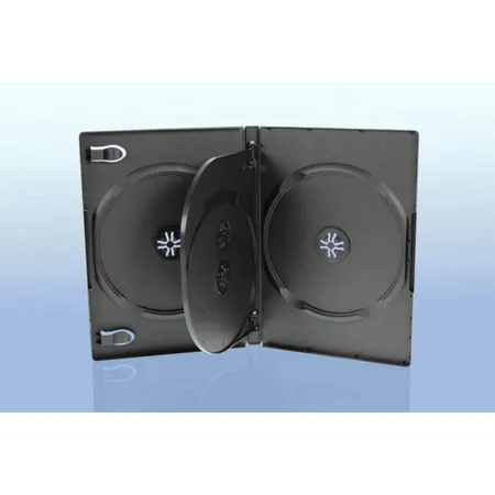 Sauerwald DVD Hüllen schwarz 4er DVD Box, 25 Stück