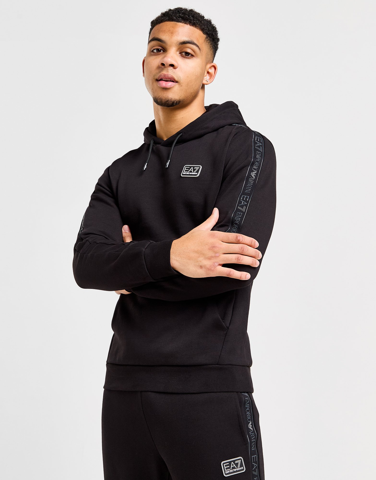Emporio Armani EA7 Sweat à Capuche Tape Homme